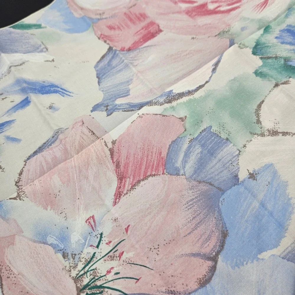 Vintage Floral Cloth Napkins‎ Set of 2 Pastel Pink Blue Green Watercolor 16x16
